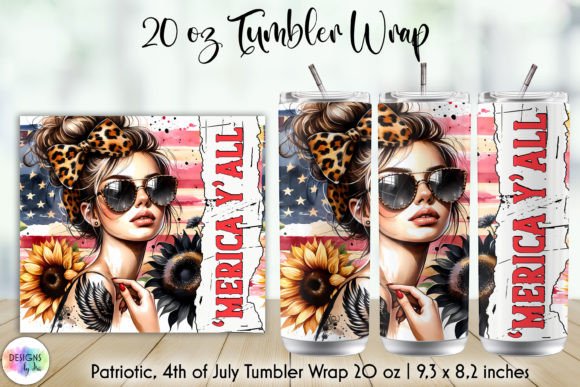 America Y All Patriotic Tumbler Wraps Graphics