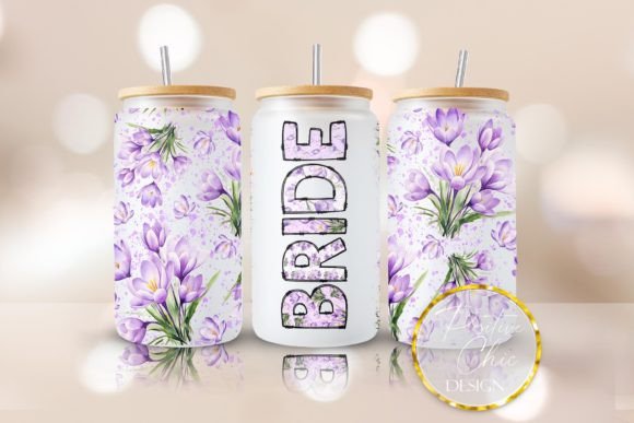 Bride Libbey Cup Wrap Wedding PNG Graphics for Crafts