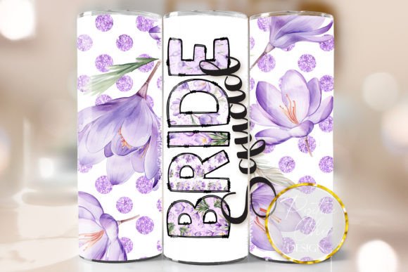 Bride Squad Tumbler Wrap: Graphics for Crafts & Wedding Branding
