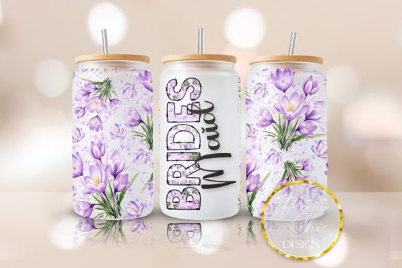 Bridesmaid Libbey Cup Wrap Wedding PNG: Graphics for Crafts & Local Branding