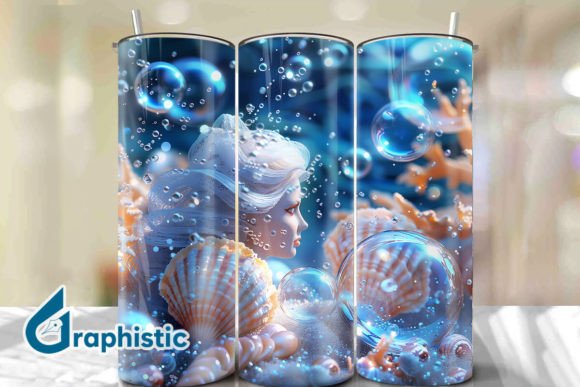 Bubbles Pearl Sunset Tumbler Wrap 25: Graphics & Backgrounds for Editorial Polish