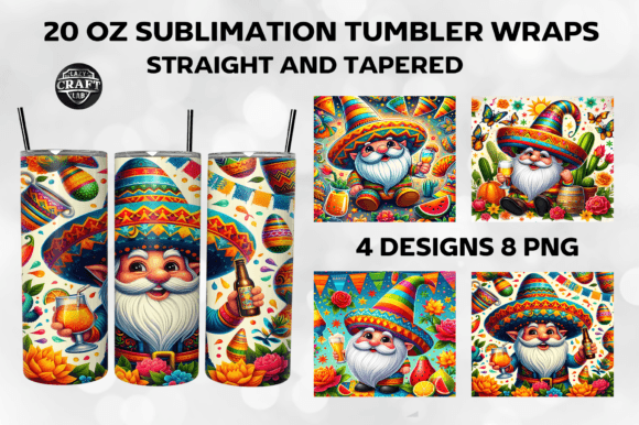 Cinco De Mayo Gnomes Tumbler Wrap 20oz Graphics