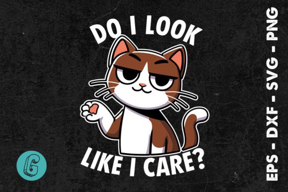 Do I Look Like I Care Cat SVG: Graphics for Crafts & Branding