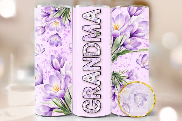 Grandma Tumbler Wrap Graphics for Crafts