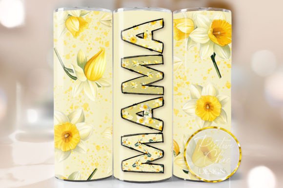 Mama Spring Floral Tumbler Wrap Design: Graphics for Crafts & Local Branding