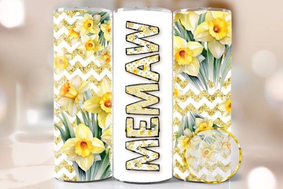 Memaw Spring Floral Tumbler Wrap: Graphics for Crafts-Driven Branding