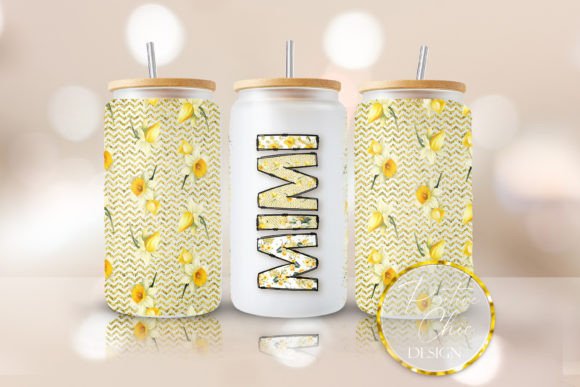 Mimi Libbey Cup Wrap PNG Flowers: Graphics for Crafts & Content