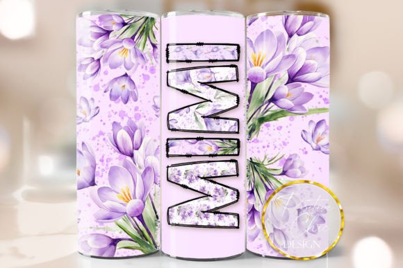 Mimi Tumbler Wrap Sublimation PNG Design: Graphics for Crafts & Content
