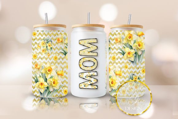Mom Libbey Glass Cup Wrap PNG UVDTF: Graphics for Crafts