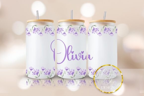 Personalized Spring Libbey Cup Wrap PNG: Graphics for Crafts