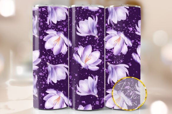 Spring Floral 20 Oz Tumbler Wrap PNG: Graphics for Crafts & Local Branding