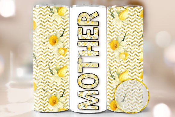 Spring Floral Mother Tumbler Wrap PNG: Graphics for Crafts & Content