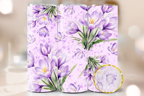 Spring Flowers 20 Oz Tumbler Wrap PNG: Graphics for Crafts & Seasonal Branding