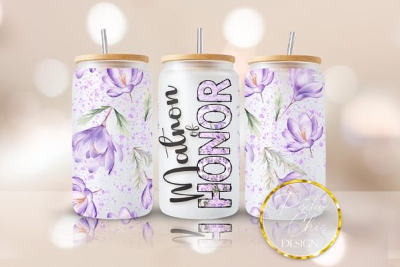 Wedding Matron of Honor Cup Wrap: Graphics for Crafts-Driven Branding