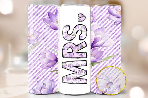 Wedding Tumbler PNG Mrs: Graphics for Crafts & Content