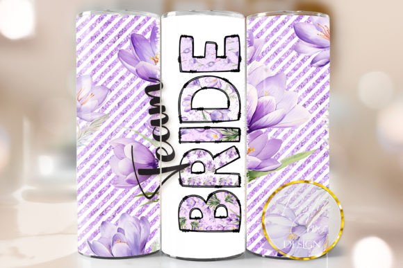 Wedding Tumbler PNG Team Bride Design: Graphics for Crafts & Local Branding